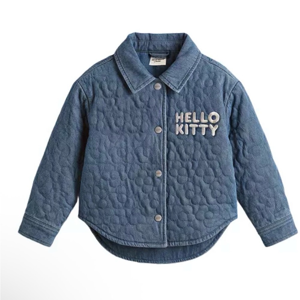 Hello Kitty Denim Blue Quilted Jacket